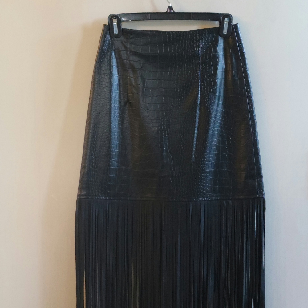 Black Leather mini skirt